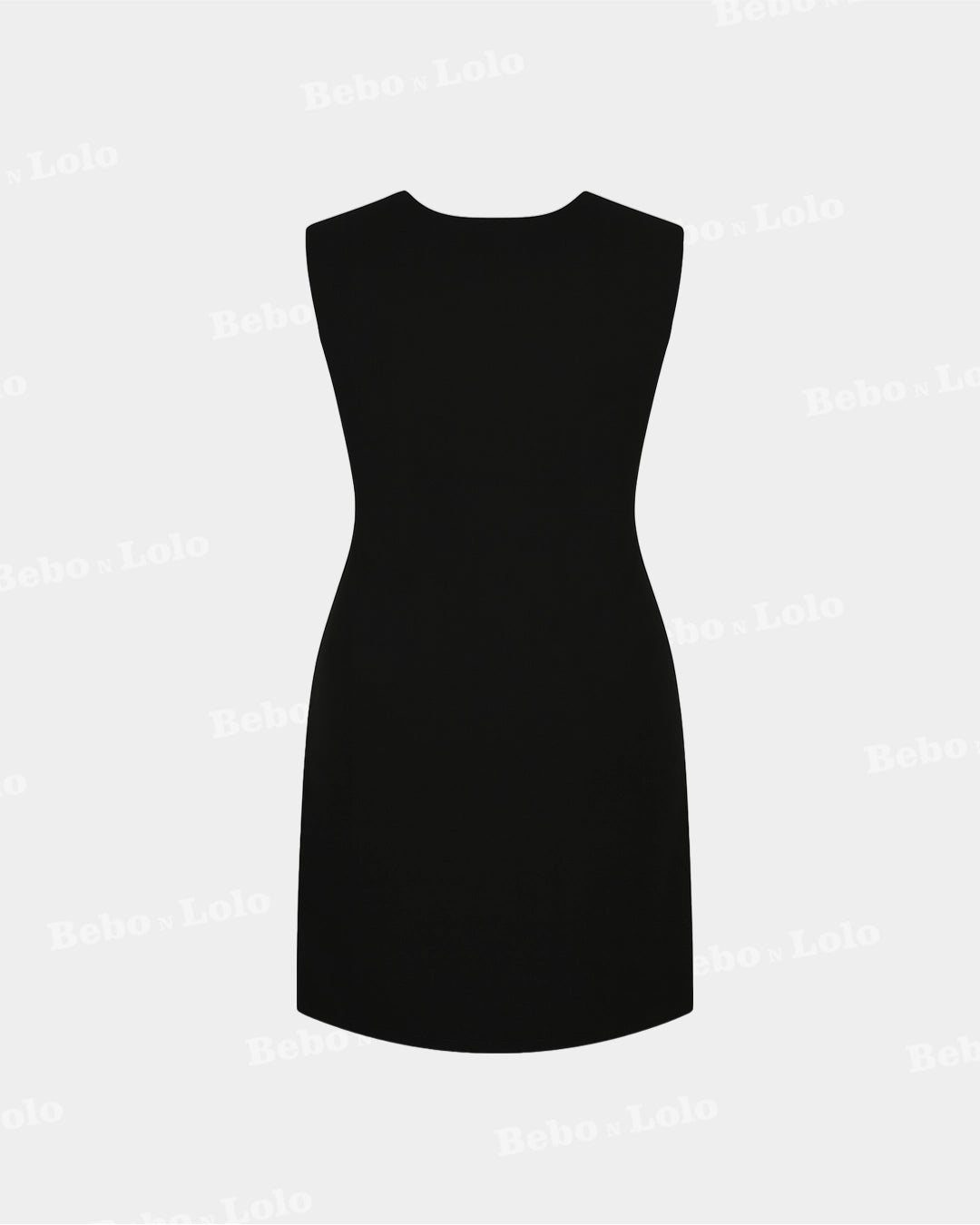 Midnight Muse Sleeveless Black Button Dress