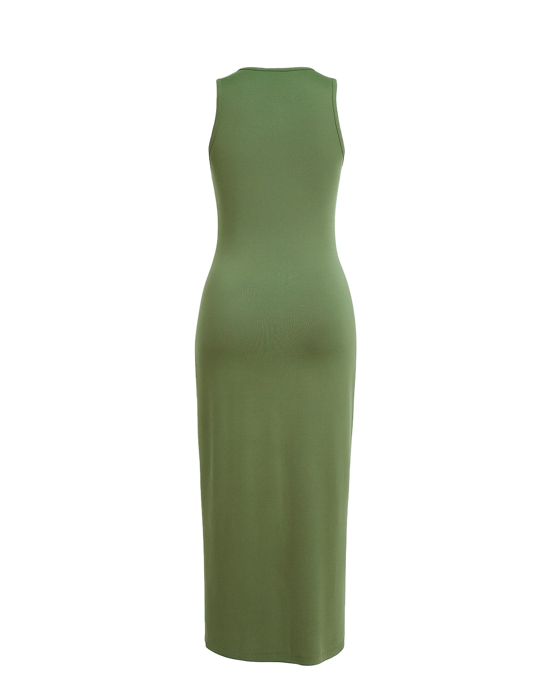 Green dress on a white background