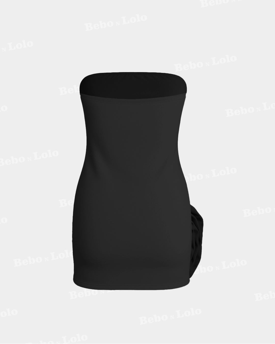 Black sleeveless top on a light gray background