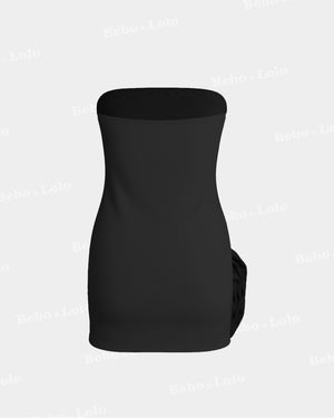 Black sleeveless top on a light gray background