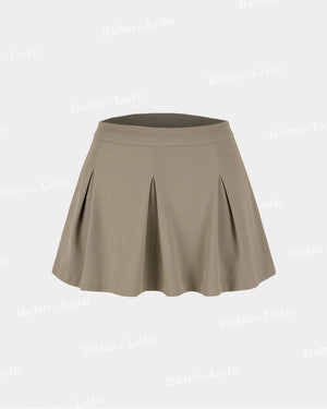 Overfold Waistline Skirt