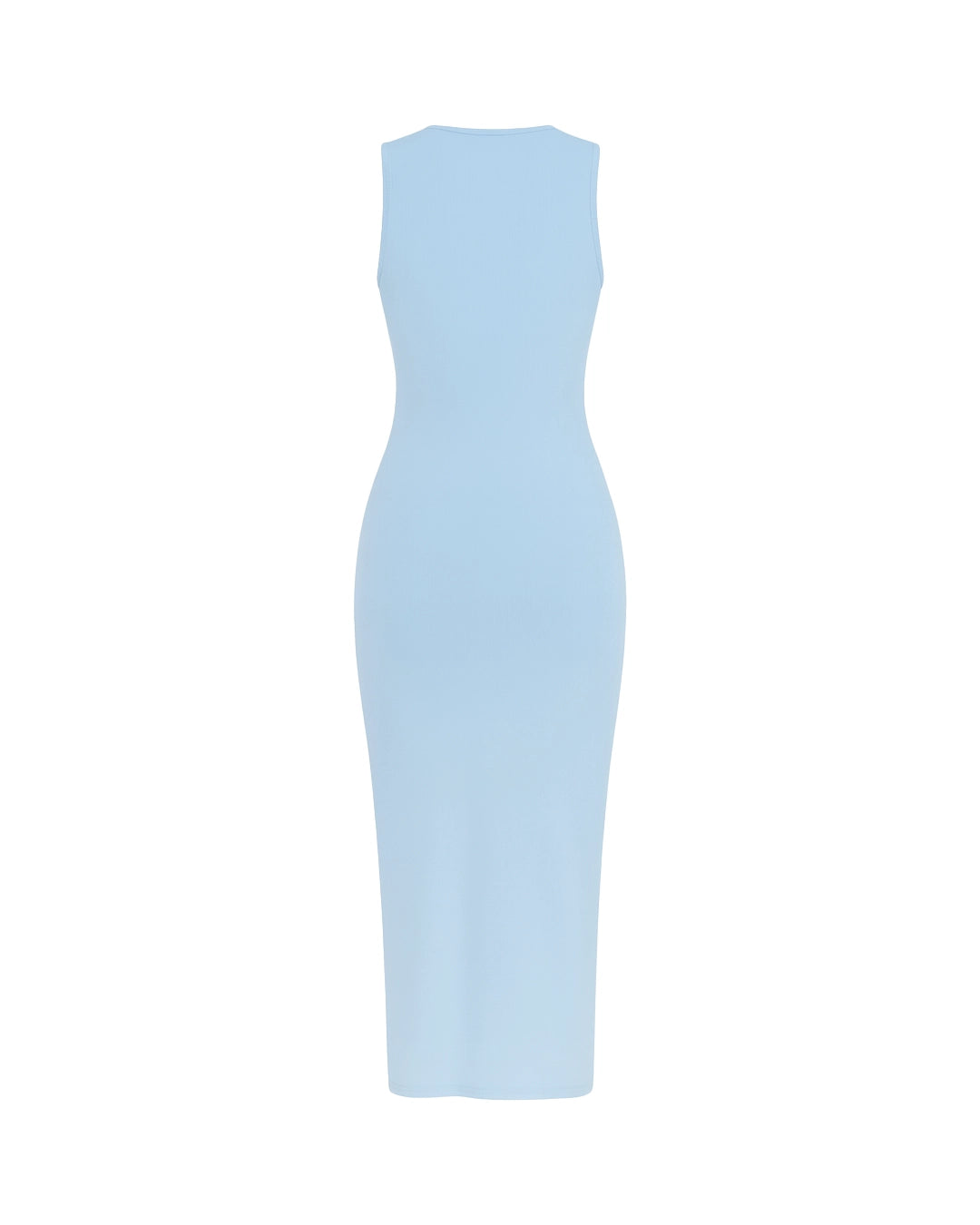 Light blue sleeveless dress on a white background