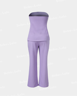Sculpted Strapless Scuba Co-ord Set - bebonlolo