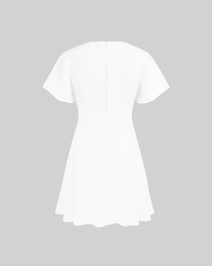 White t-shirt on a gray background