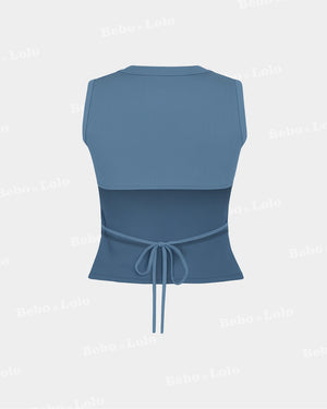 Breeze Ribbed Tank Top - bebonlolo