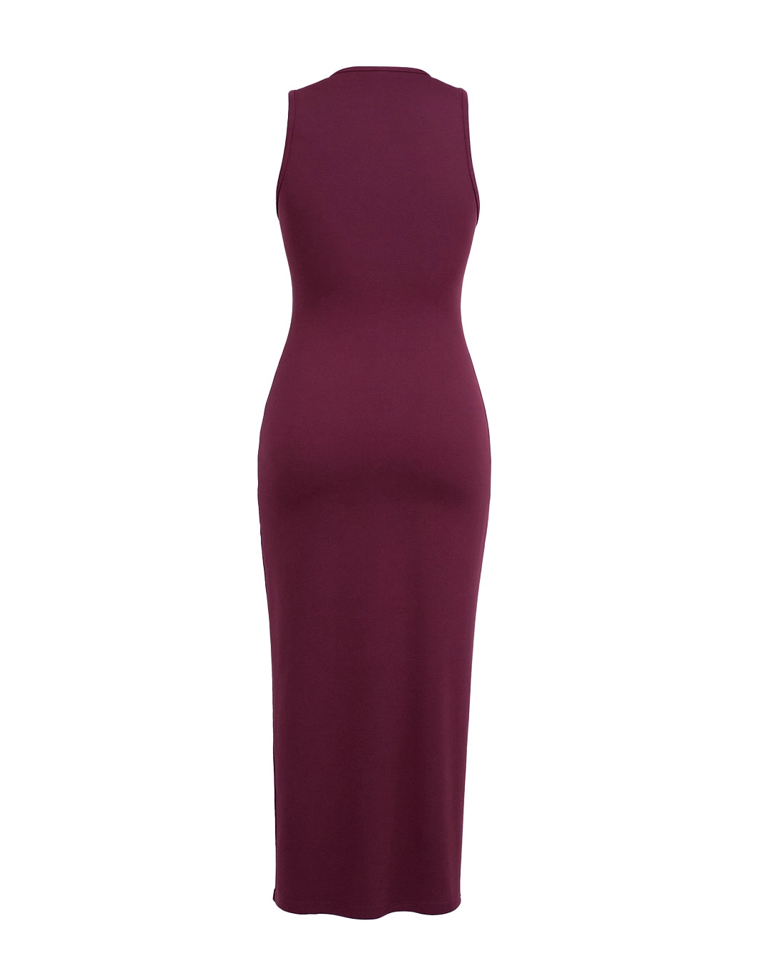 Maroon dress on a white background