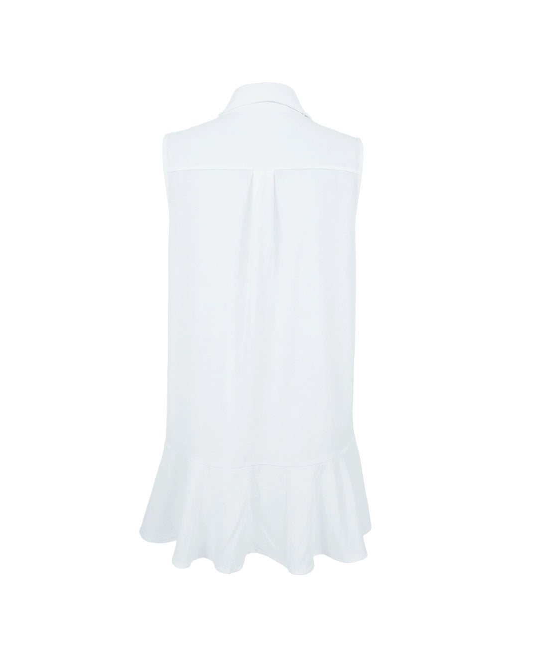 White sleeveless top on a white background