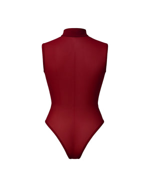 Red bodysuit on a white background
