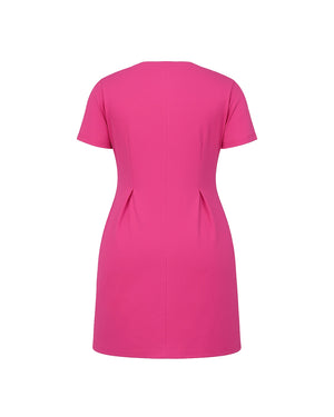Pink dress on a white background
