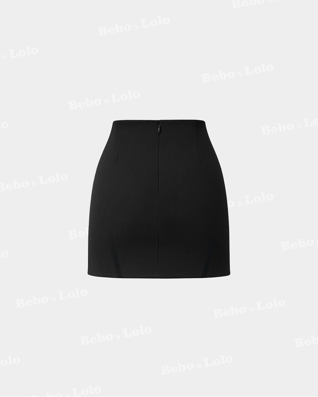 BeboNLolo black embellished high-waist mini skirt with pearl studded diamond pattern