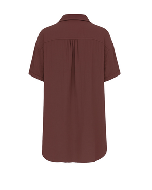 Brown shirt on a white background
