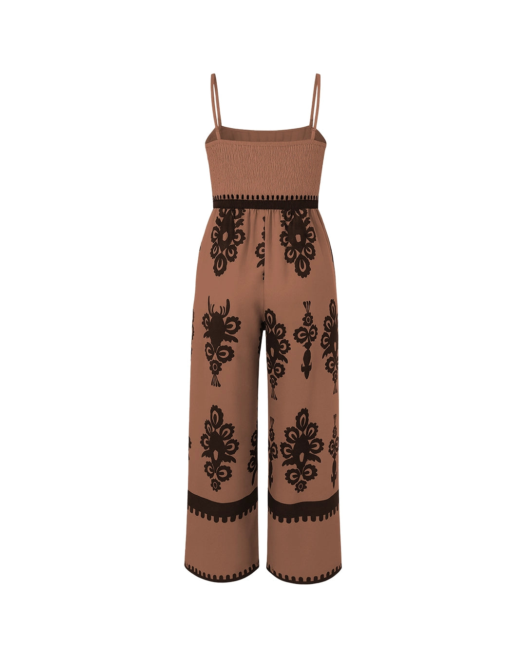 Ornate Print Jumpsuit Wide leg