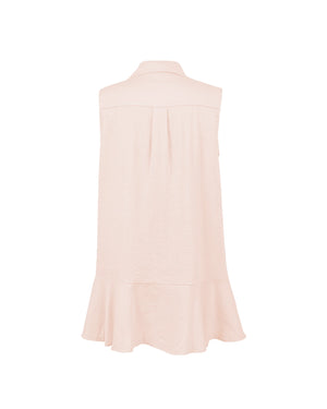Light pink sleeveless dress on a white background