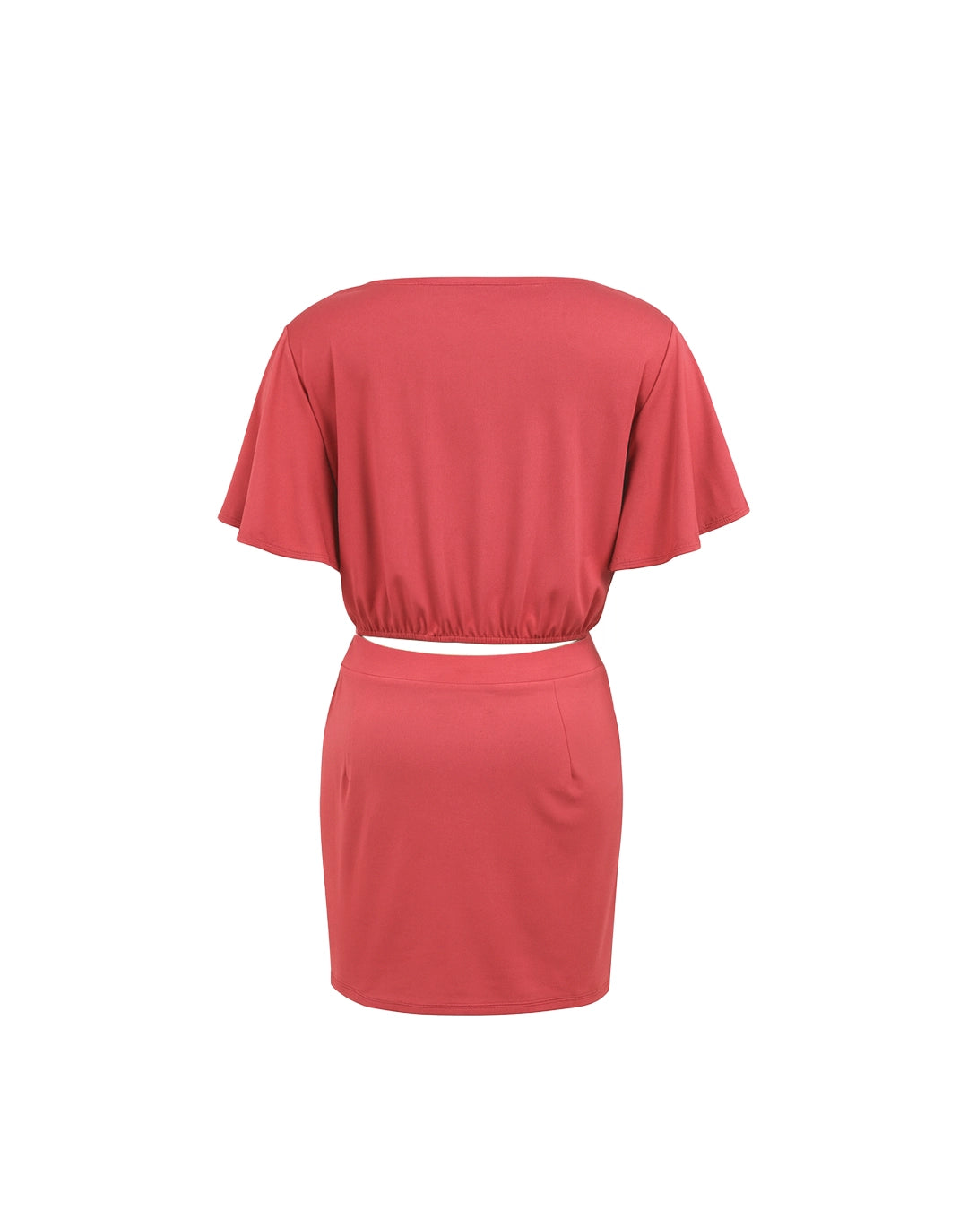 Red dress on a white background