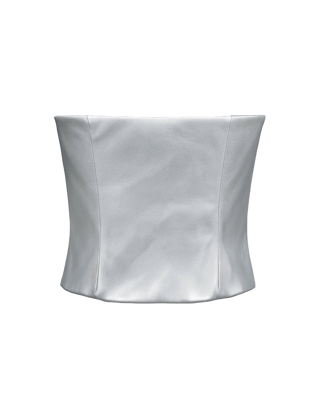 Silver waist trainer on a white background