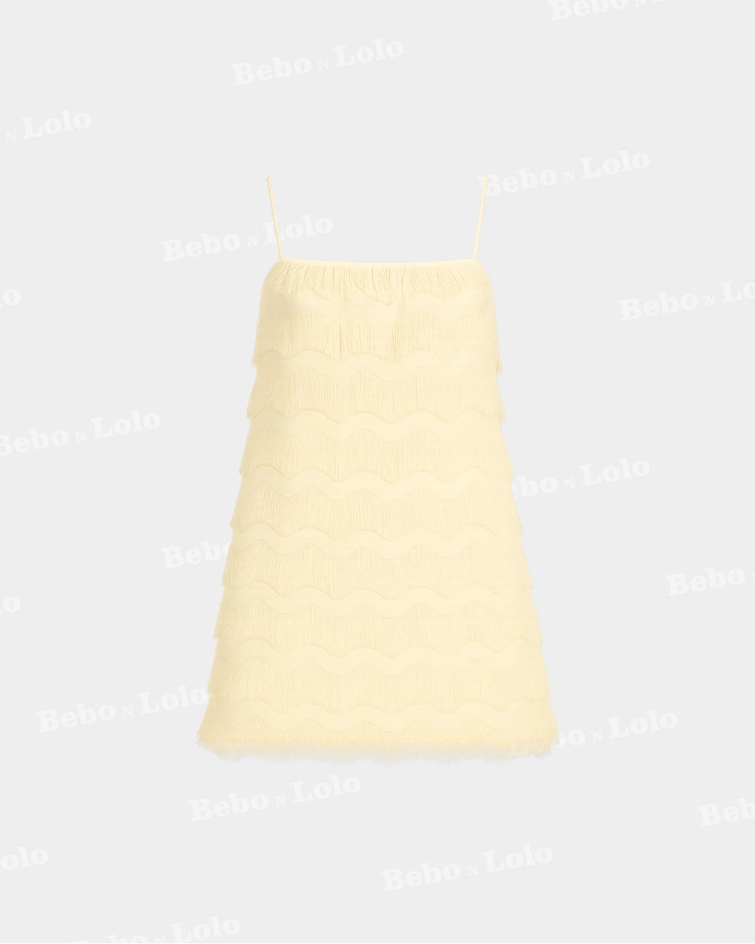 Corsage Frill Tiered Shift Dress