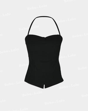 Sleek Sculpt Halter Scuba Corset Top