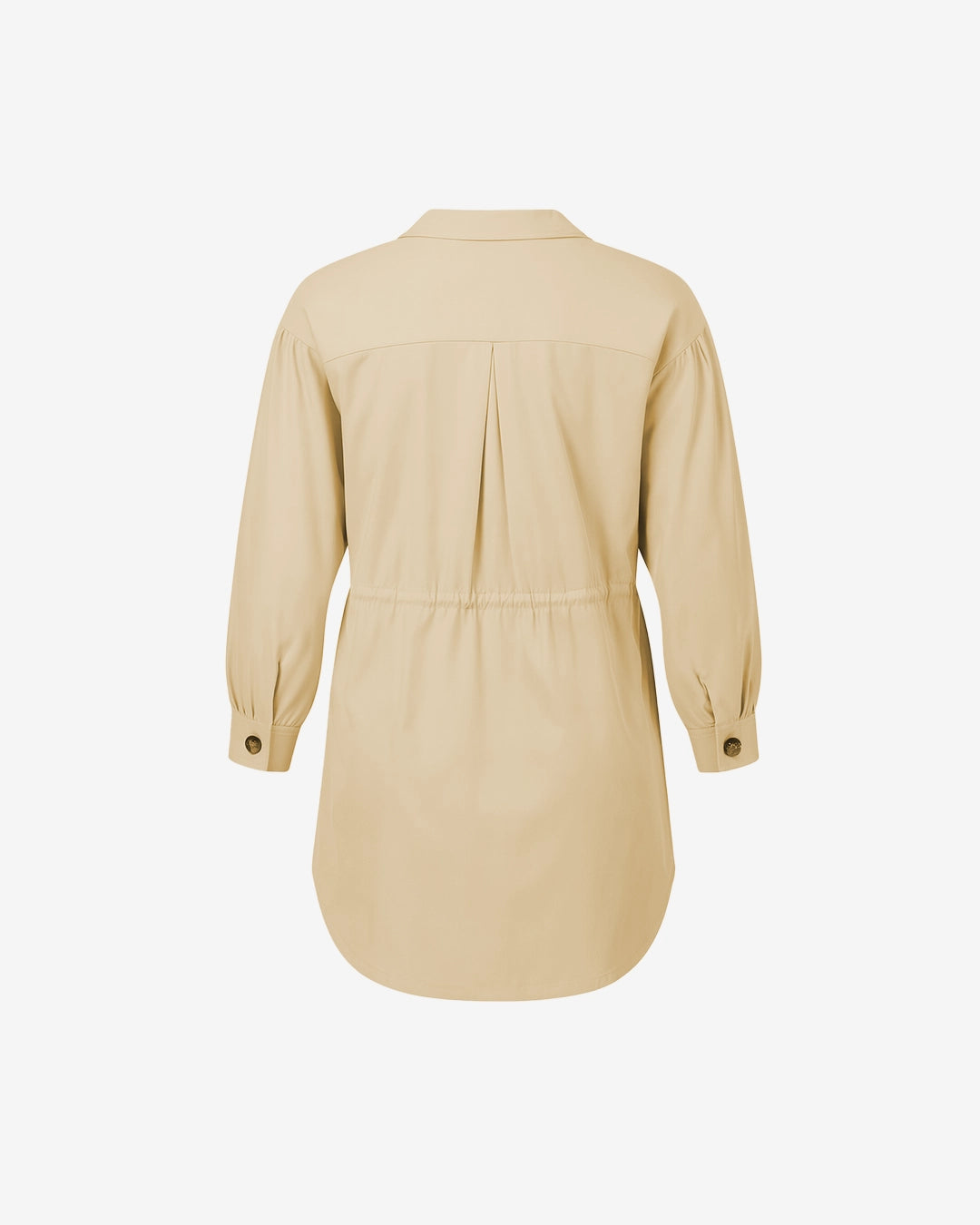 Beige long-sleeve shirt on a white background