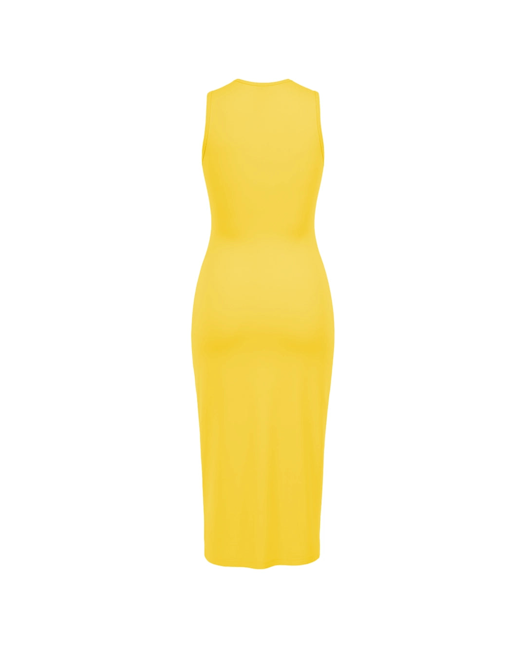 Yellow dress on a white background