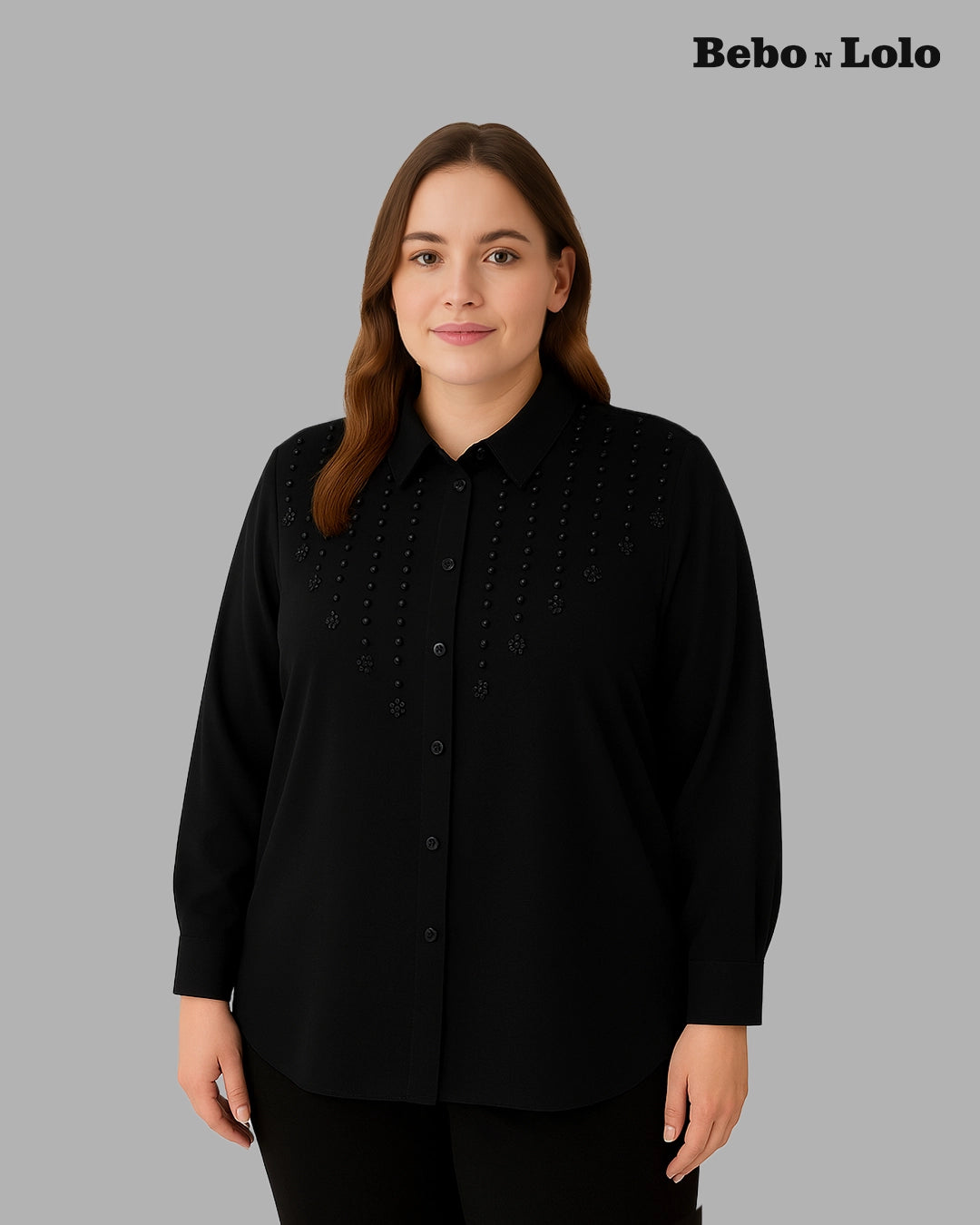 Heavy Crystal Studded Shirt