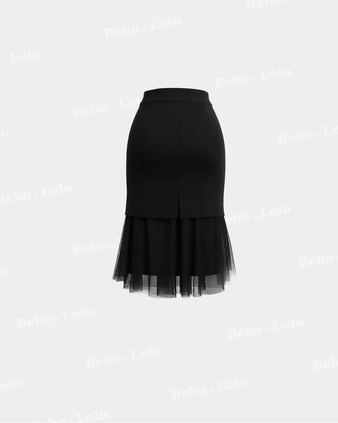 Gathered And Pleated Peplum Hem Skirt