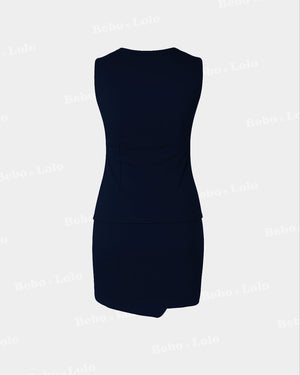Waistcoat with Mini Wrap Skirt Set - bebonlolo