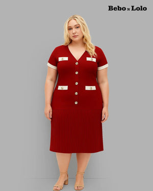 Korean Style Midi Dress - bebonlolo
