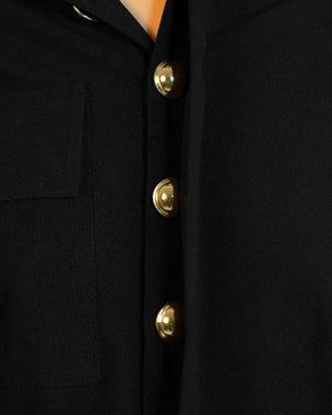 Midnight Charm Button-Detail Co-ord Set - bebonlolo