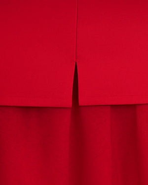 Gathered And Pleated Peplum Hem Skirt