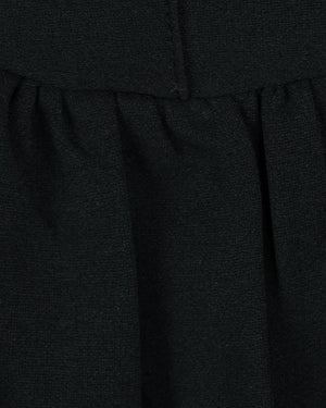 Flounce Mode Black Scuba Ruffle Skirt