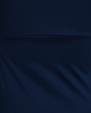 Close-up of dark blue fabric texture