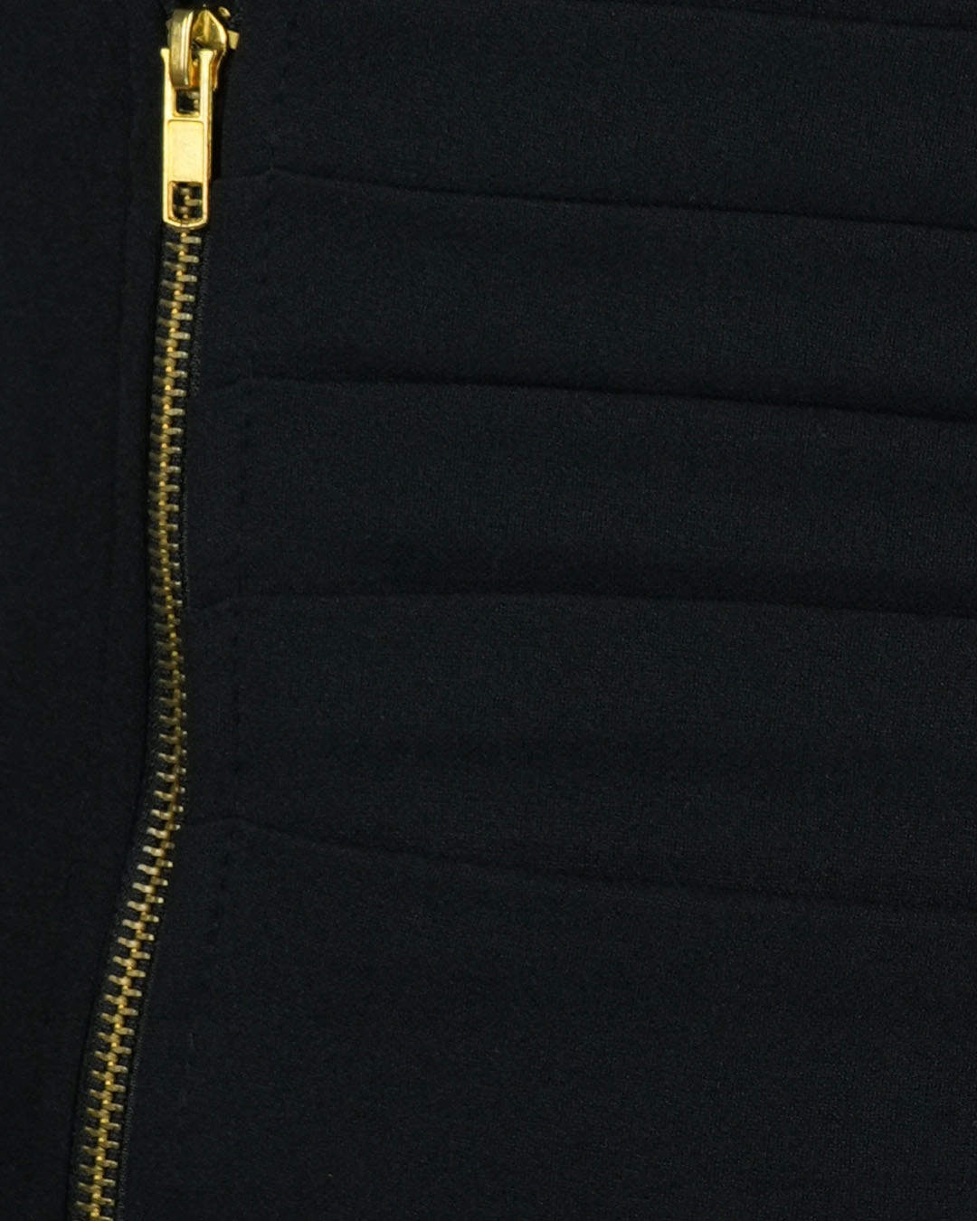 Asymmetric Zip-Up Scuba Bustier Top