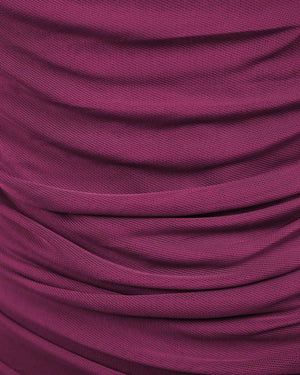Close-up of purple fabric with folds