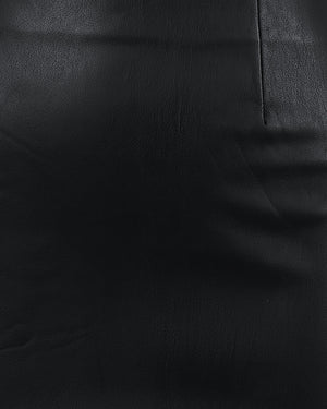 Close-up of black leather texture