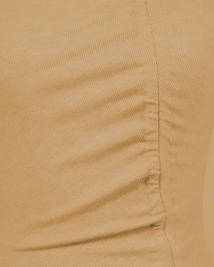 Close-up of beige fabric texture