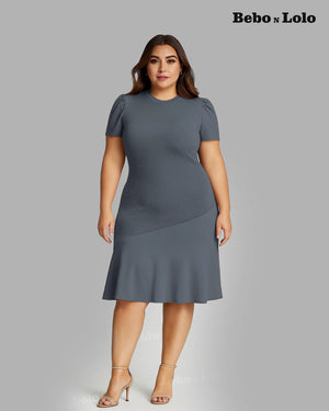Sequin Flare Midi Dress - bebonlolo