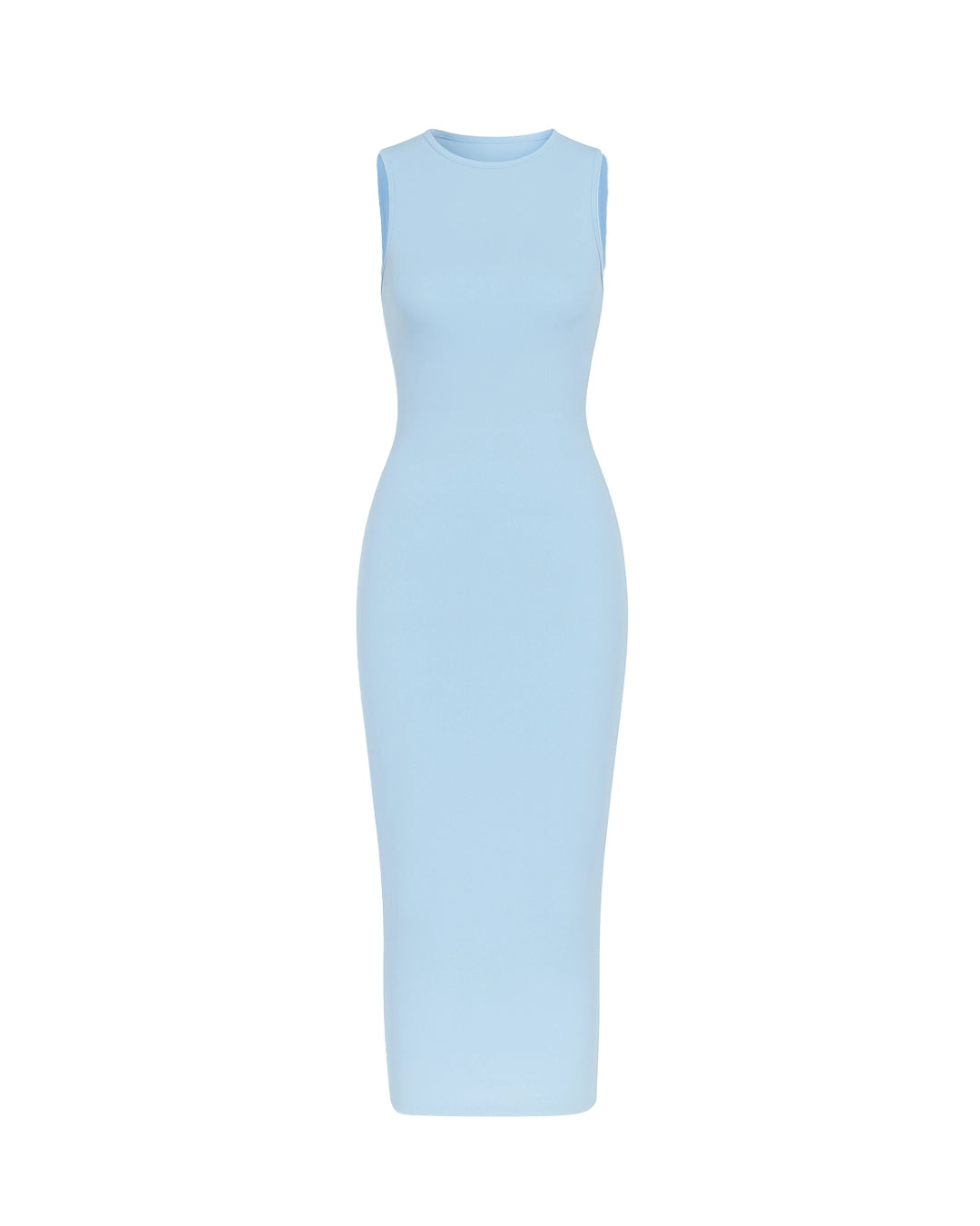 Light blue dress on a white background