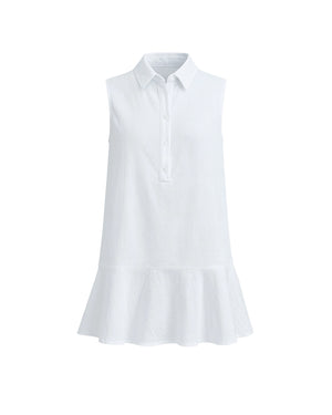 White sleeveless shirt on a white background