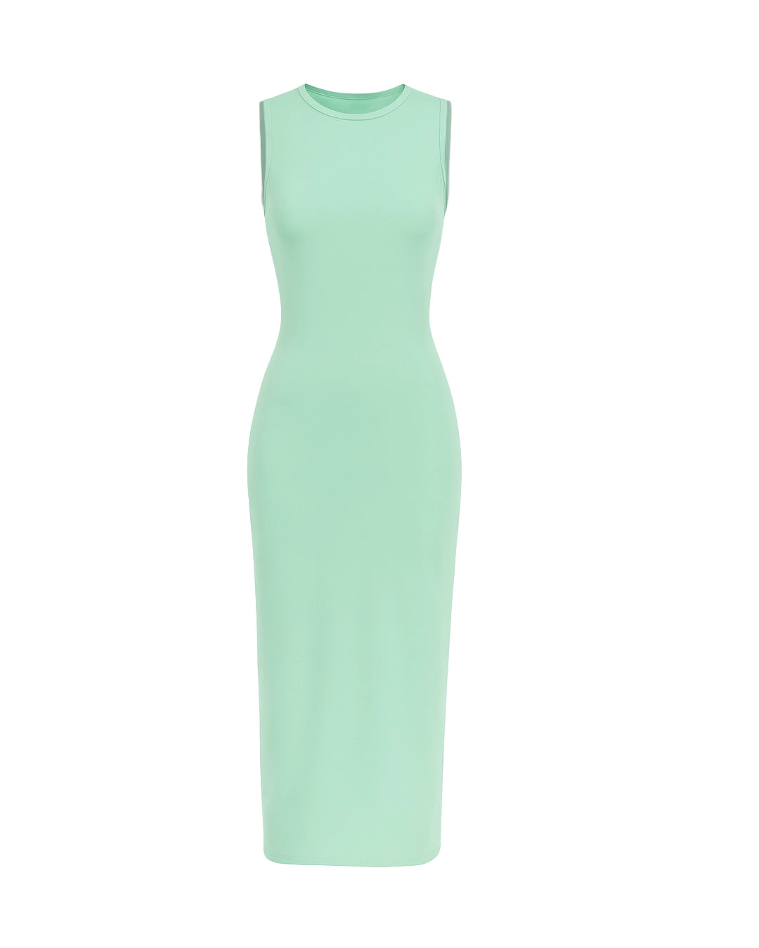 Mint green dress on a white background