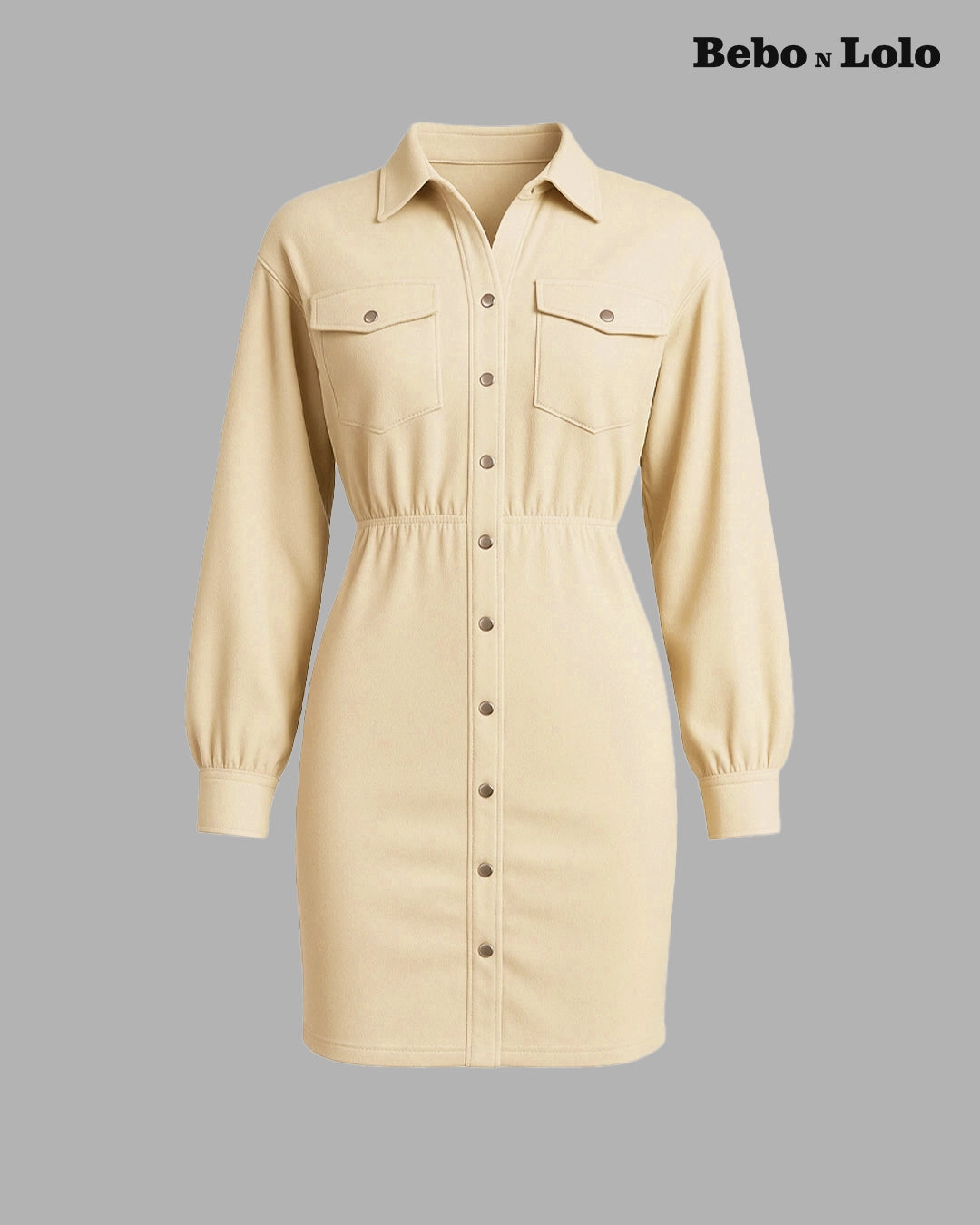 Shirt Style Mini Dress - bebonlolo