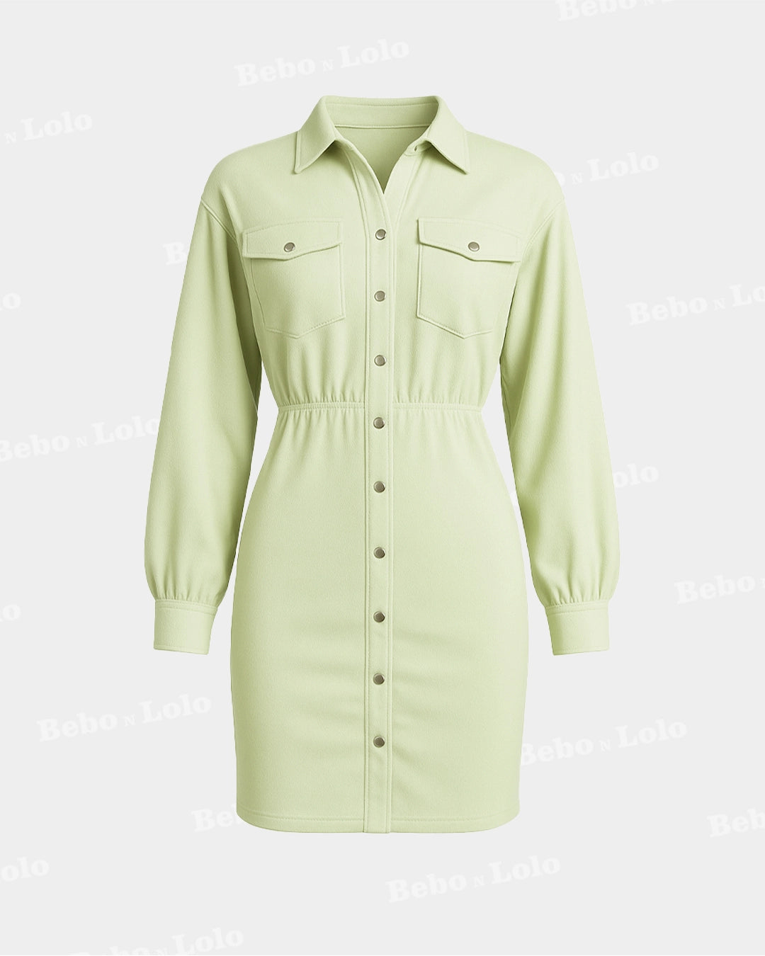 Shirt Style Mini Dress - bebonlolo