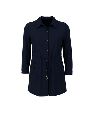 Navy blue coat on a white background