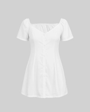 White t-shirt on a gray background