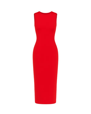 Red dress on a white background
