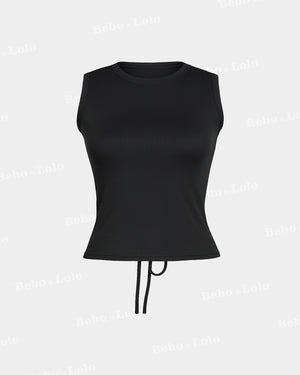 Breeze Ribbed Tank Top - bebonlolo