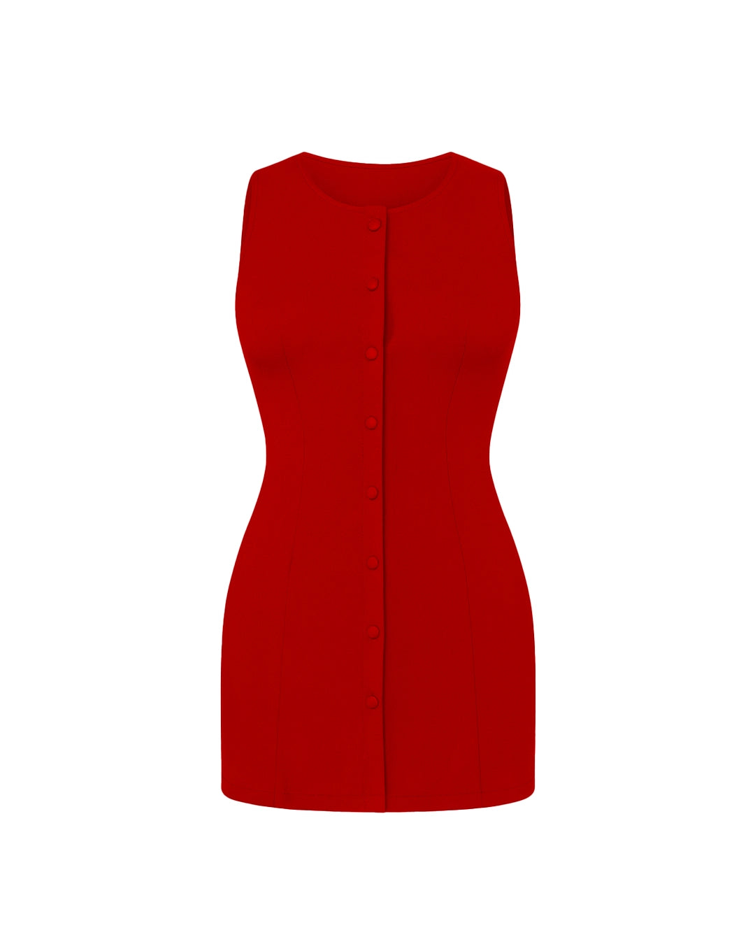 Red dress on a white background