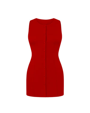 Red dress on a white background