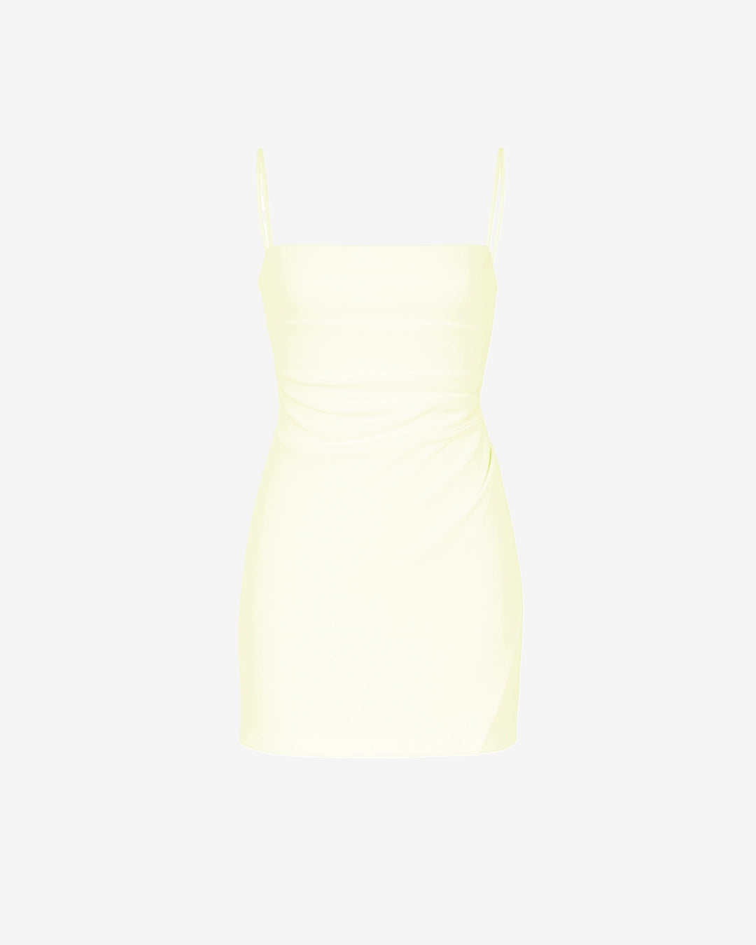 Yellow candle on a white background