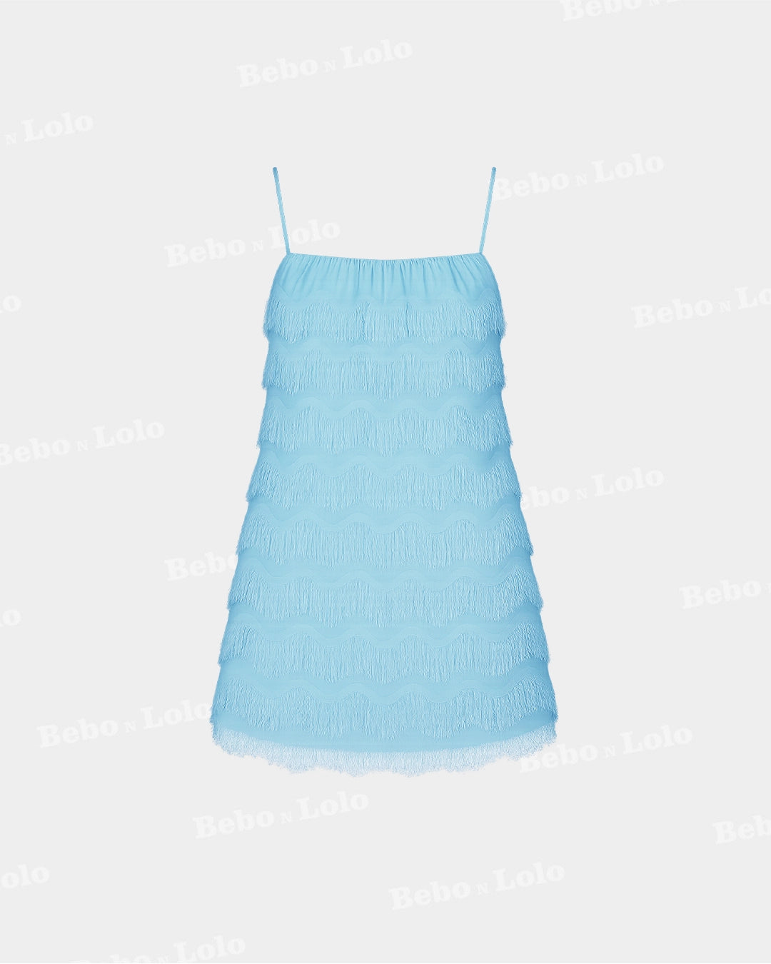 Corsage Frill Tiered Shift Dress