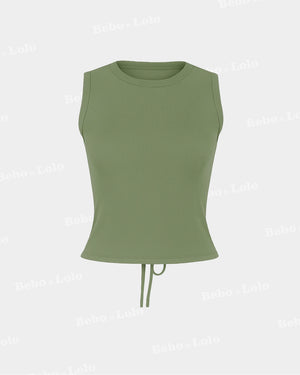 Breeze Ribbed Tank Top - bebonlolo